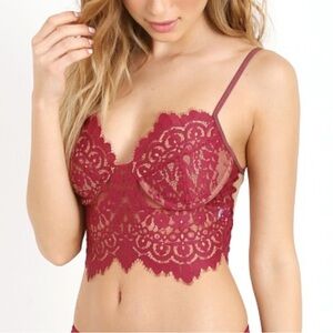 For Love & Lemons She’s a Knockout Red Bralette